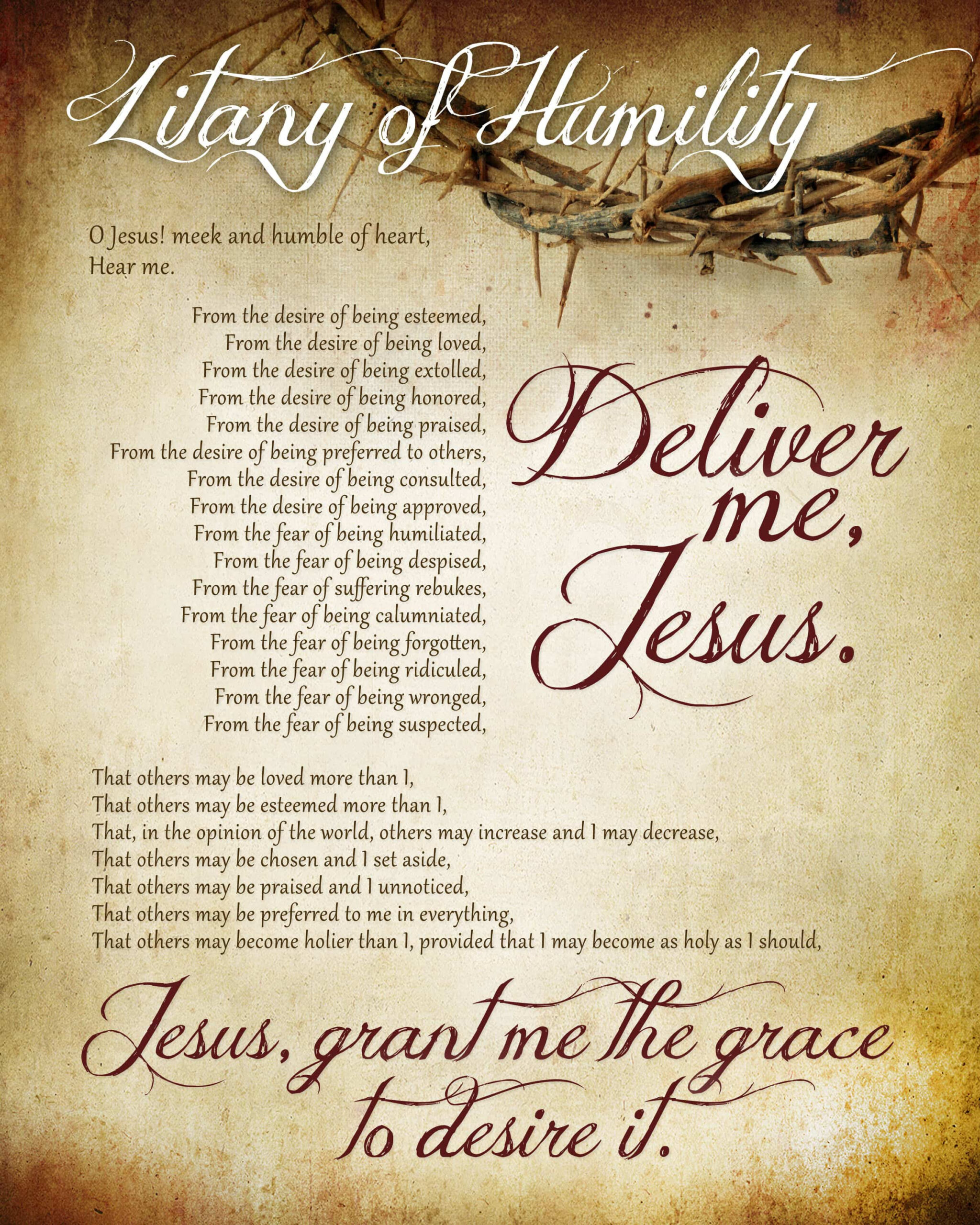 Litany Of Humility Free Printable - How To Nest For Less™ inside Litany of Humility Printable
