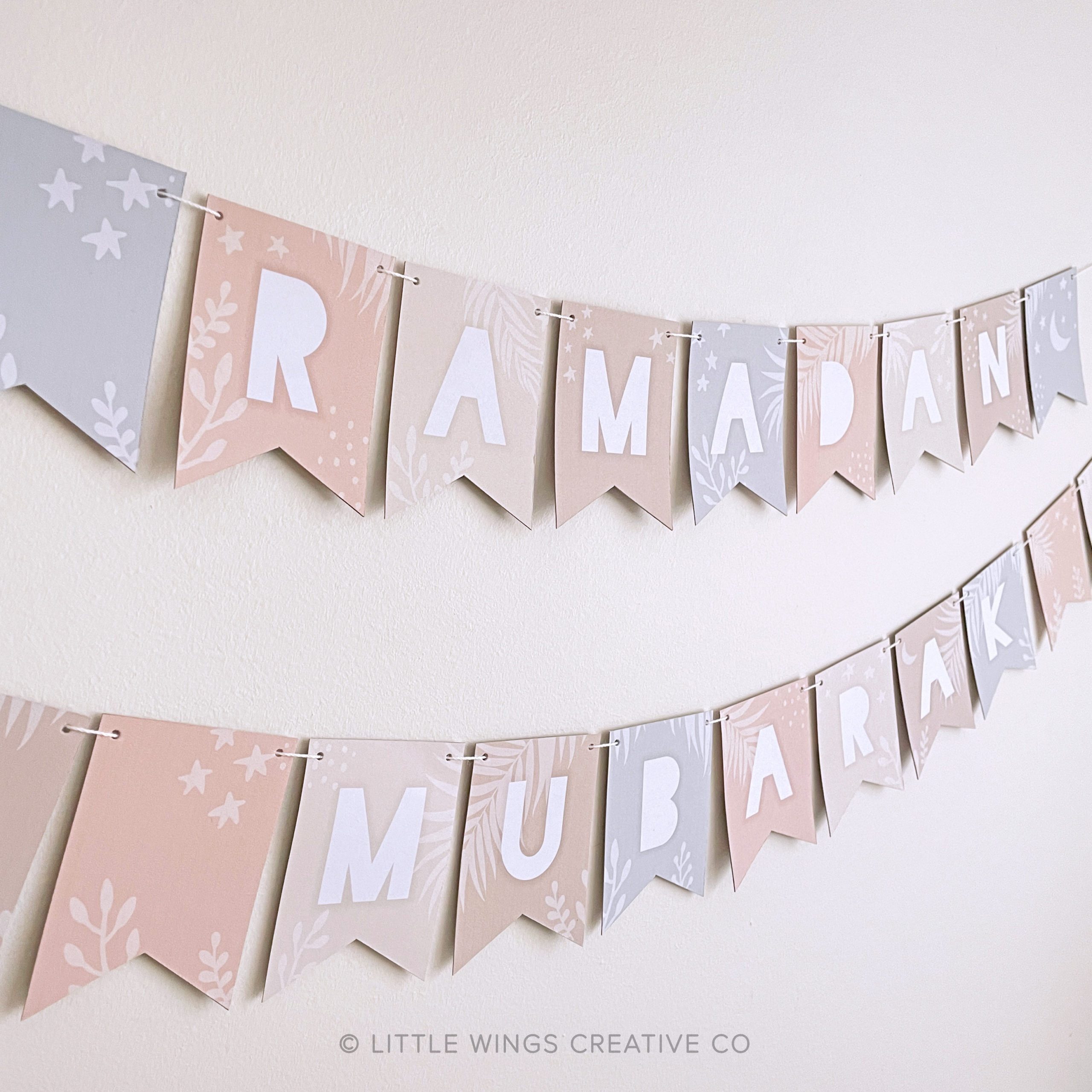 Little Printable Library - Little Wings Creative Colittle Wings for Ramadan Bunting Free Printable