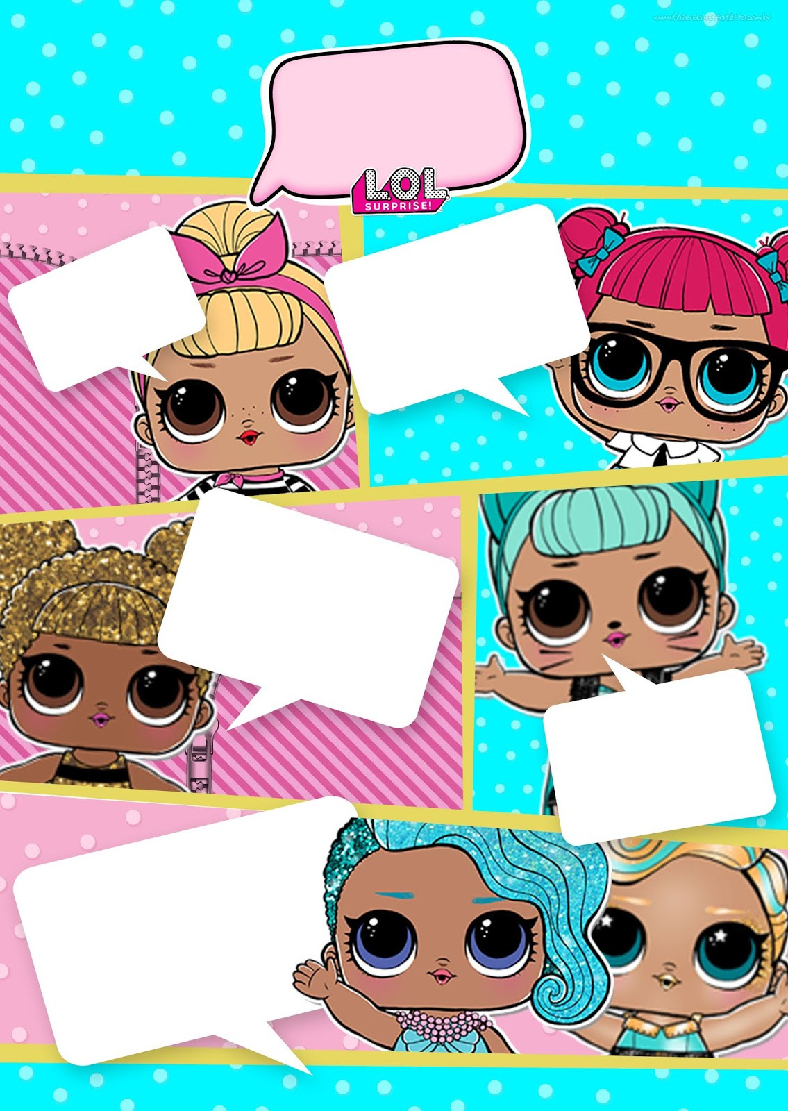 Lol Surprise: Free Printable Invitations. - Oh My Fiesta! In English throughout Downloadable Free Printable Lol Surprise Invitation Template