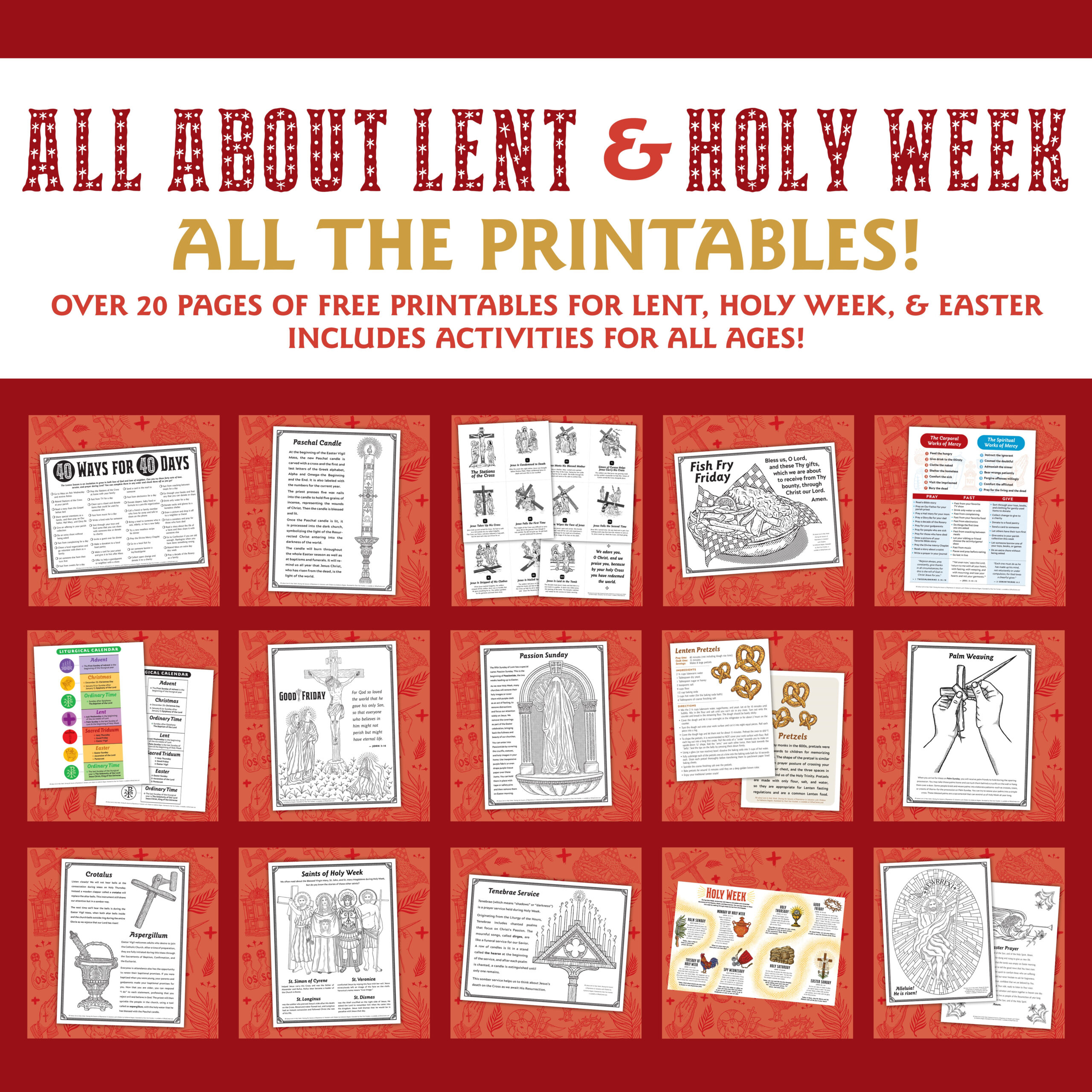 Look To Him And Be Radiant: Allllllll The All About Lent &amp;amp; Holy pertaining to Free Holy Week Printables