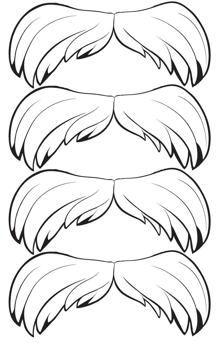 Lorax Mustache Template Printable Sketch Coloring Page for Free Printable Lorax Mustache