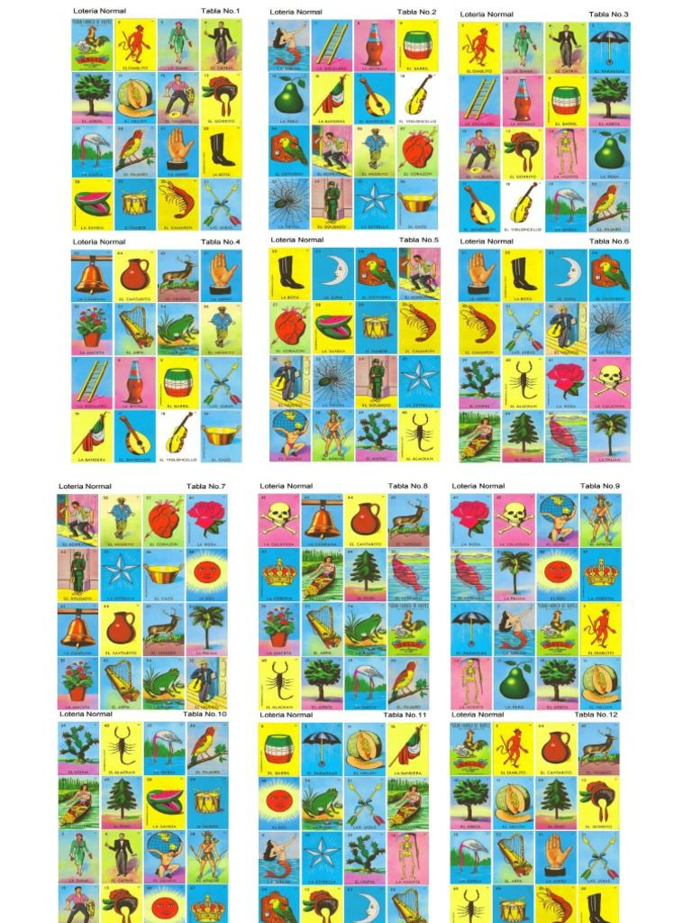 Lotería Mexicana | Pdf regarding Free Printable Loteria Mexicana Cartas