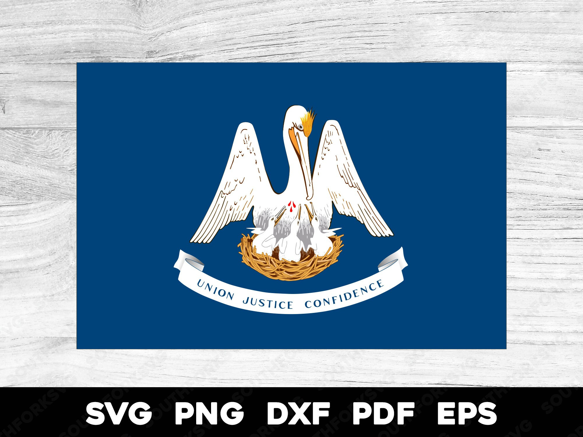 Louisiana State Flag | Svg Png Dxf Eps Pdf | Vector Graphic Design in Louisiana State Flag Printable