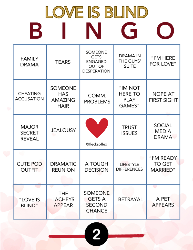 Love Is Blind Bingo: A Fun Way To Watch The Netflix Hit - Flecks pertaining to Bingo Cards For The Blind