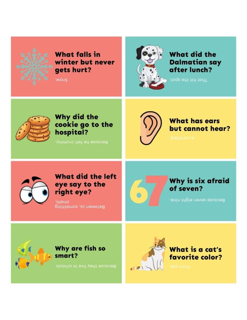 Lunch Box Jokes Printable - Free! - Kids Activity Zone in Free Printable Lunch Box Jokes