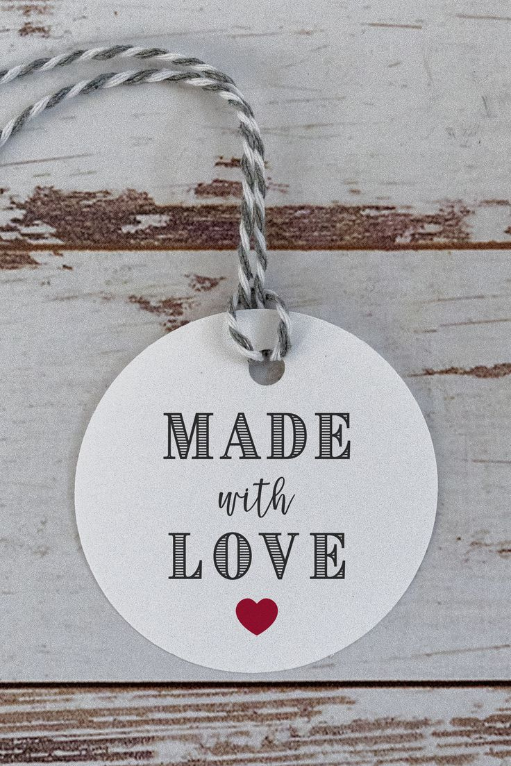 Made With Love Free Printable Gift Tags for Made with Love Tags Printable