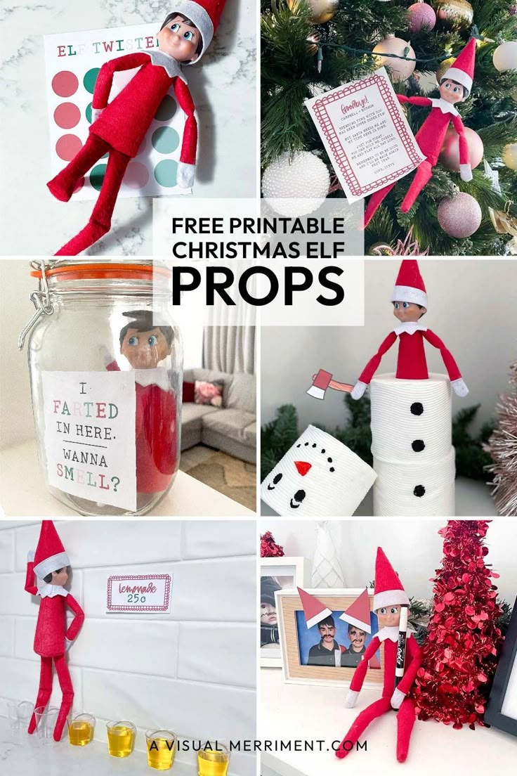 Make Your Elfing Easy With These Ideas + Free Printable Props with Elf on the Shelf Free Printable Props