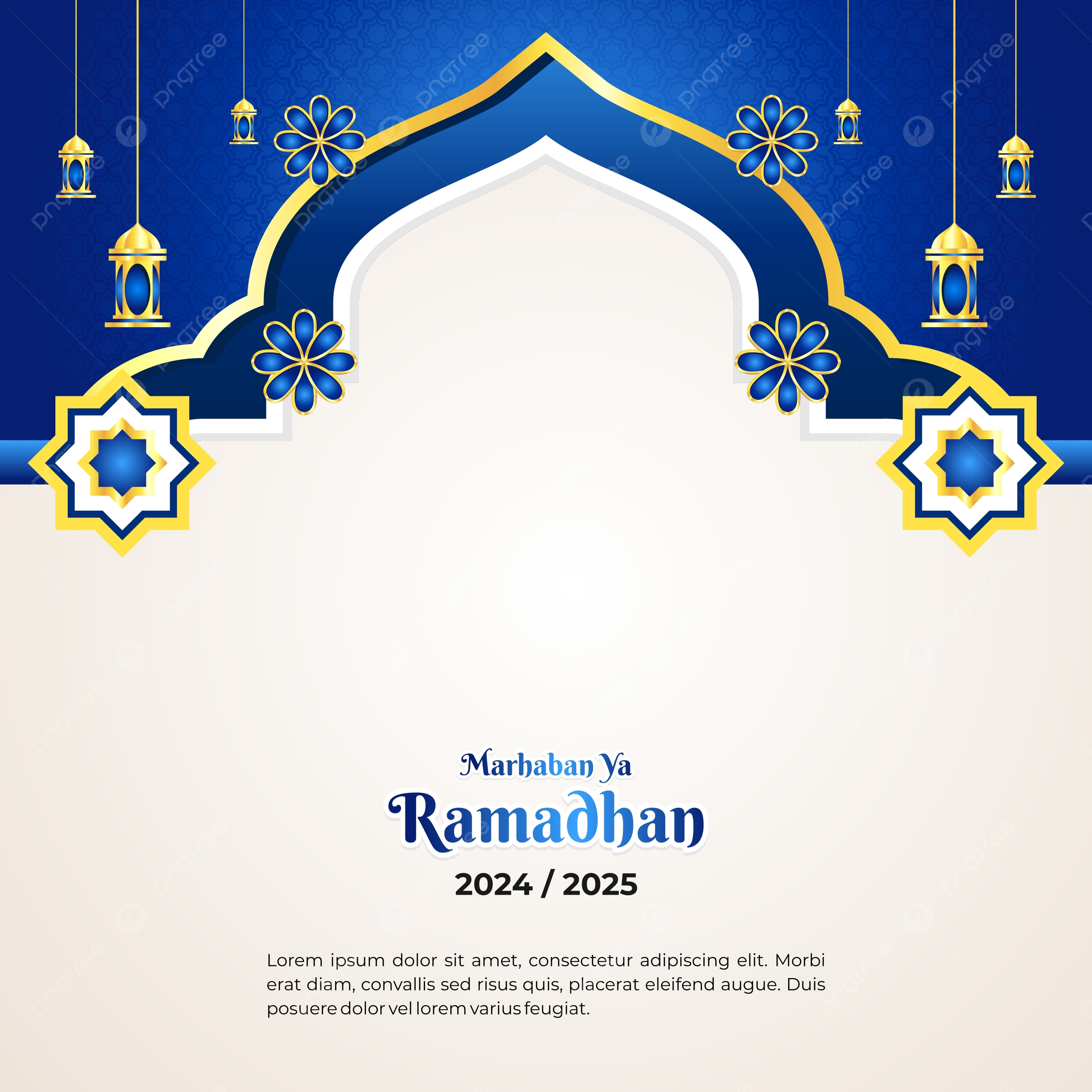 Marhaban Ya Ramadan 2025 And 2026 With Blue Mosque Islamic Various in Ramadan 2025 Printables