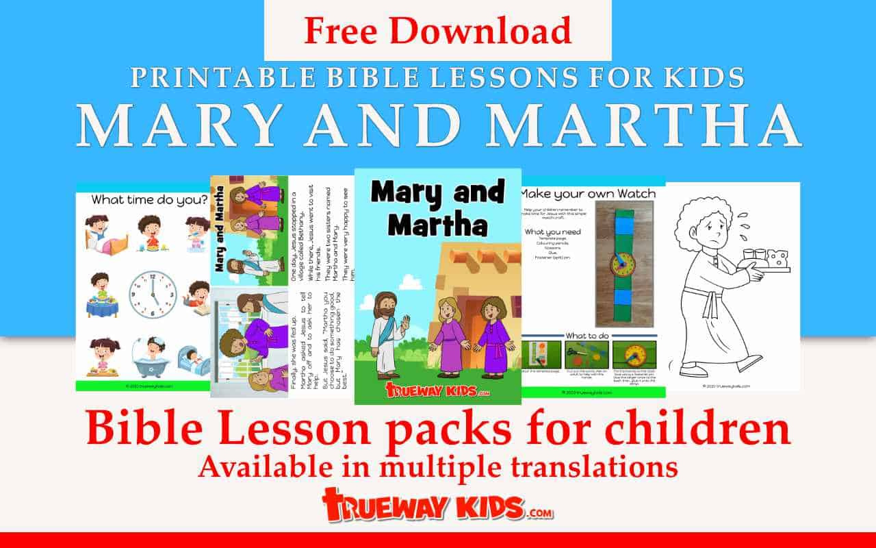 Mary And Martha - Trueway Kids inside Printable Mary And Martha Activity Sheets