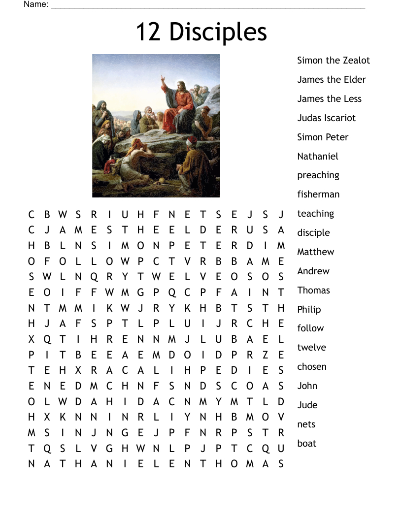 Match These Apostles Worksheet - Wordmint regarding Free Printable 12 Disciples Worksheet