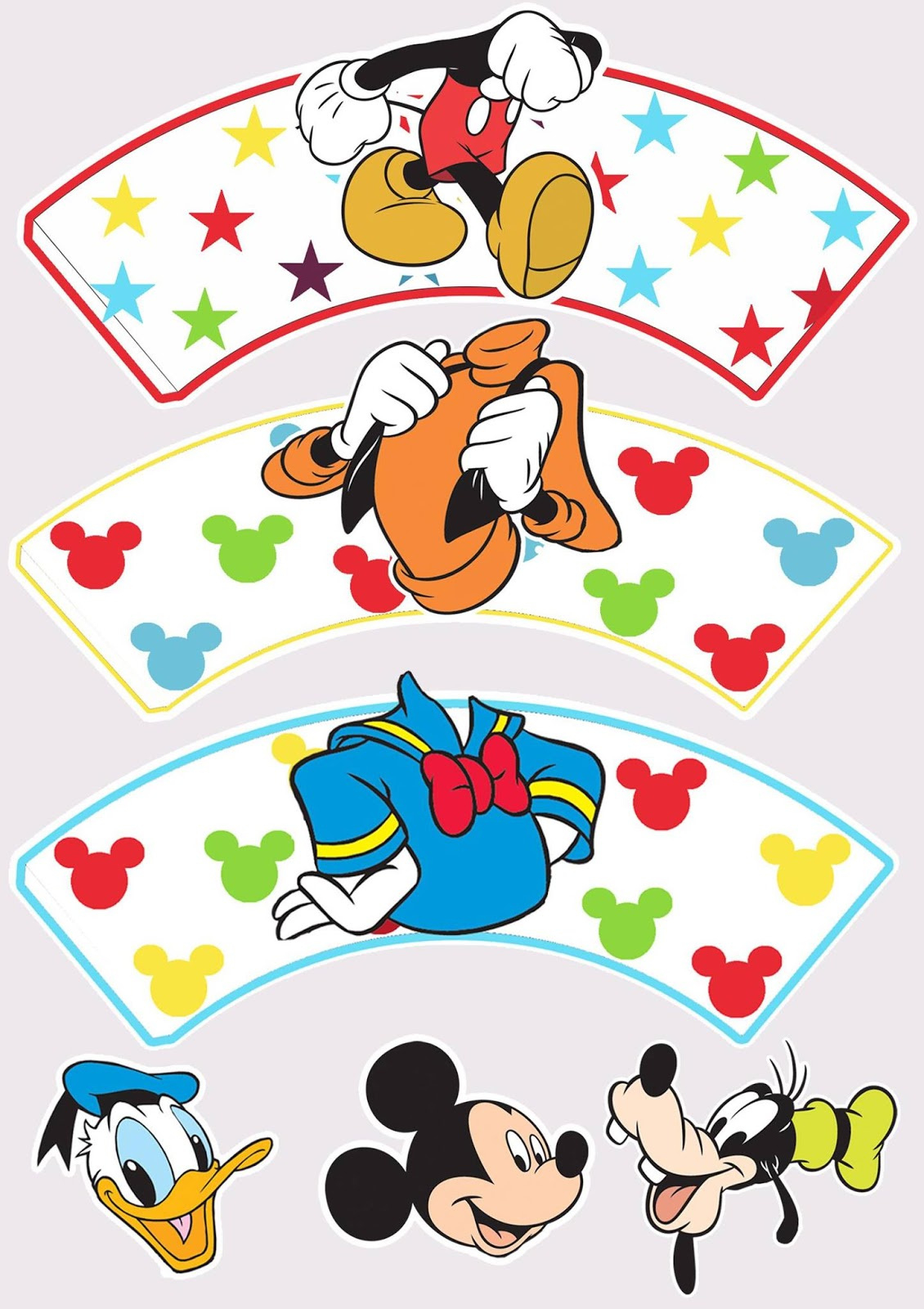Mickey And Friends: Free Printable Cupcake Toppers And Wrappers in Free Printable Mickey Mouse Cake Topper Printable