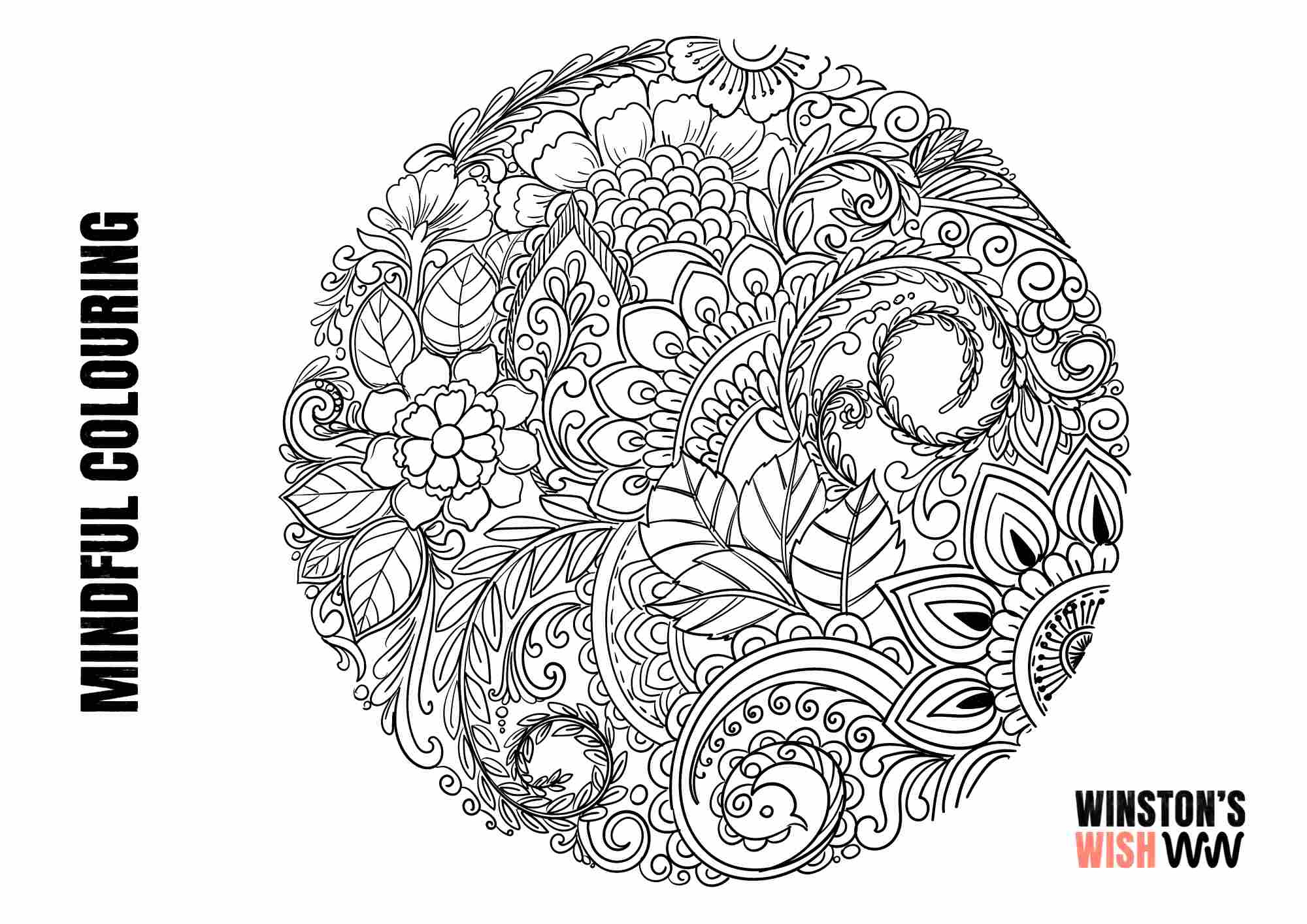 Mindful Colouring Activity To Help With Grief | Winston&amp;#039;S Wish inside Free Printable Mindfulness Colouring Pages