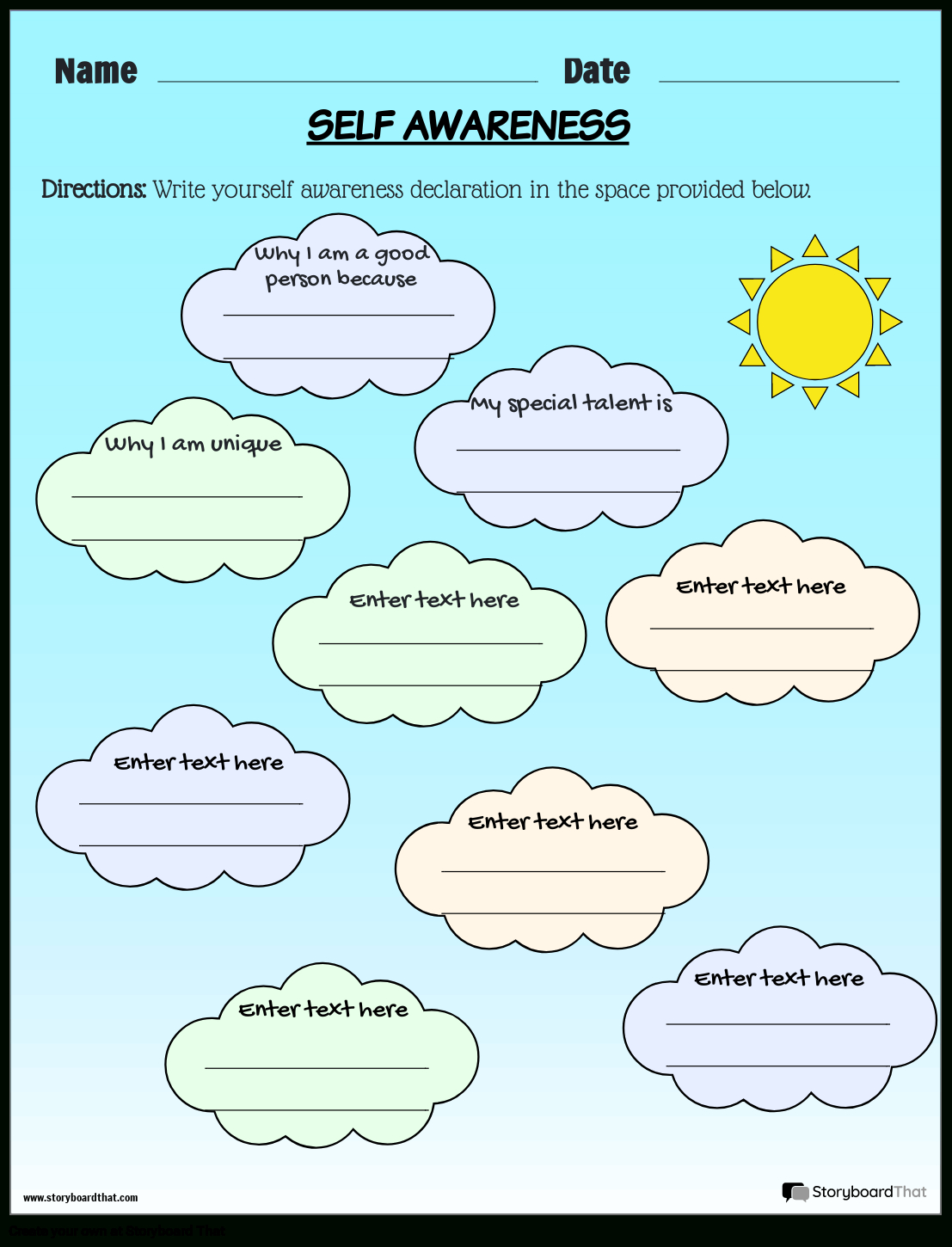 Mindfulness Worksheets — Examples &amp;amp; Ideas | Storyboardthat with regard to Free Printable Mindfulness Worksheets