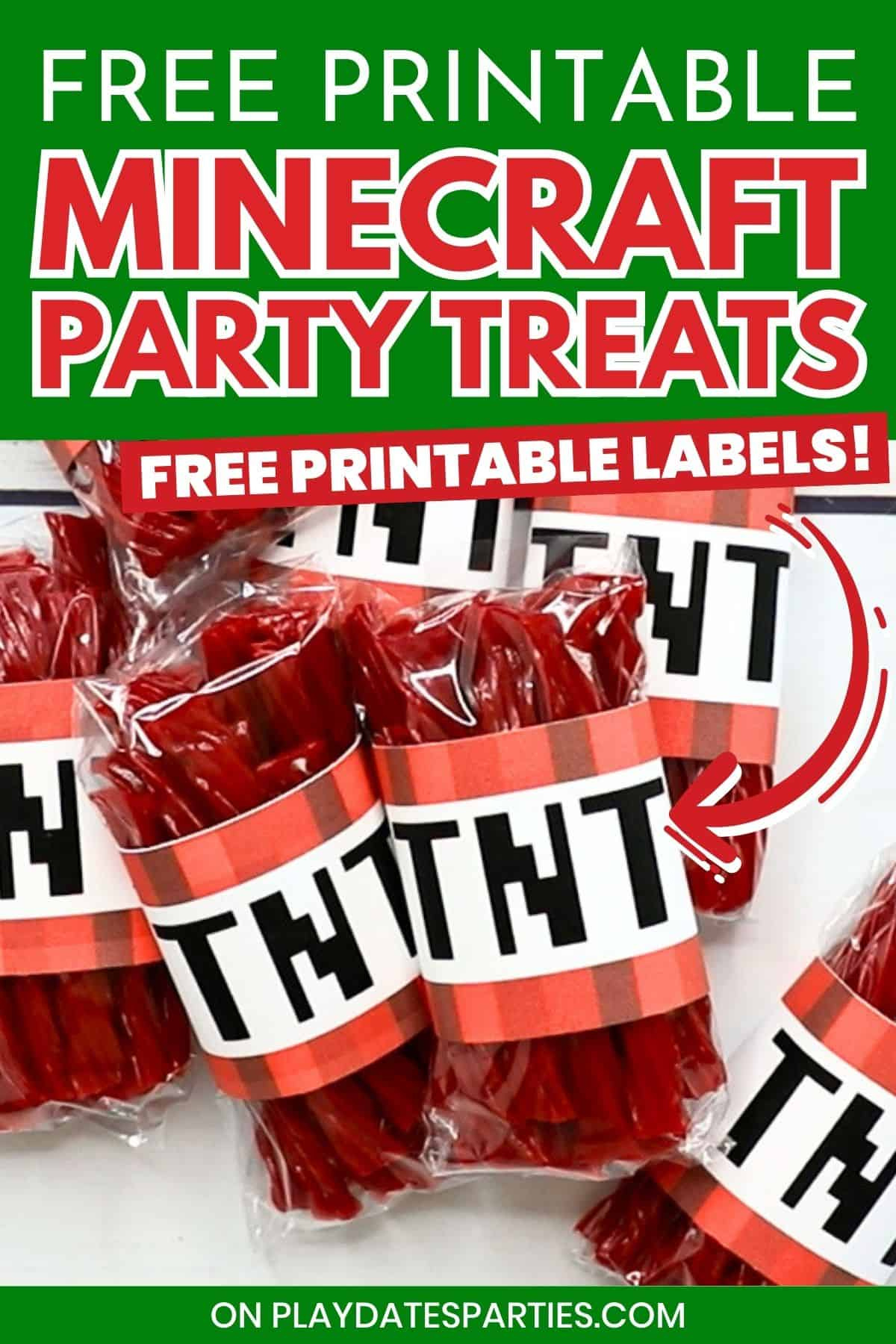 Minecraft Tnt Party Treats (Free Printable) with regard to Minecraft Tnt Labels Free Printable