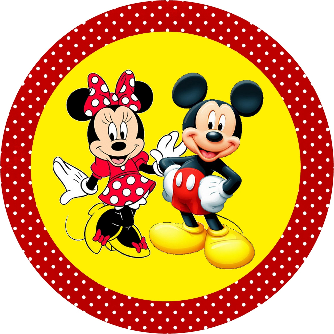 Minnie And Mickey In Red: Free Printable Birthday Cupcake Wrappers within Free Printable Mickey Mouse Cake Topper Printable