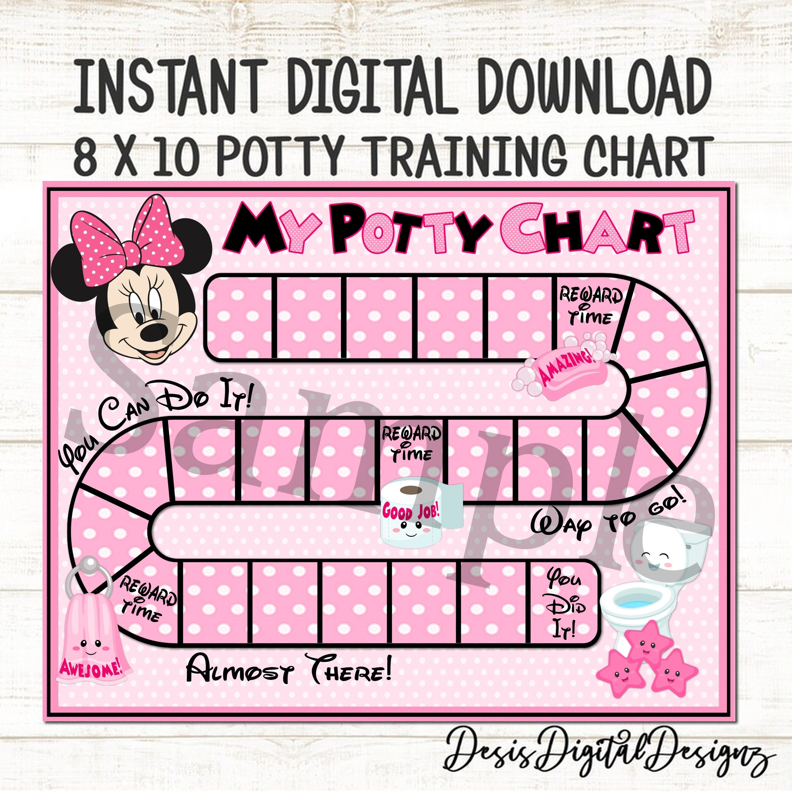 Minnie Mouse Potty Chart Minnie Mouse Potty Training Chart Reward Chart Potty Training Printable Potty Training Tips Digital Download Chart. inside Minnie Mouse Potty Chart Printable Free