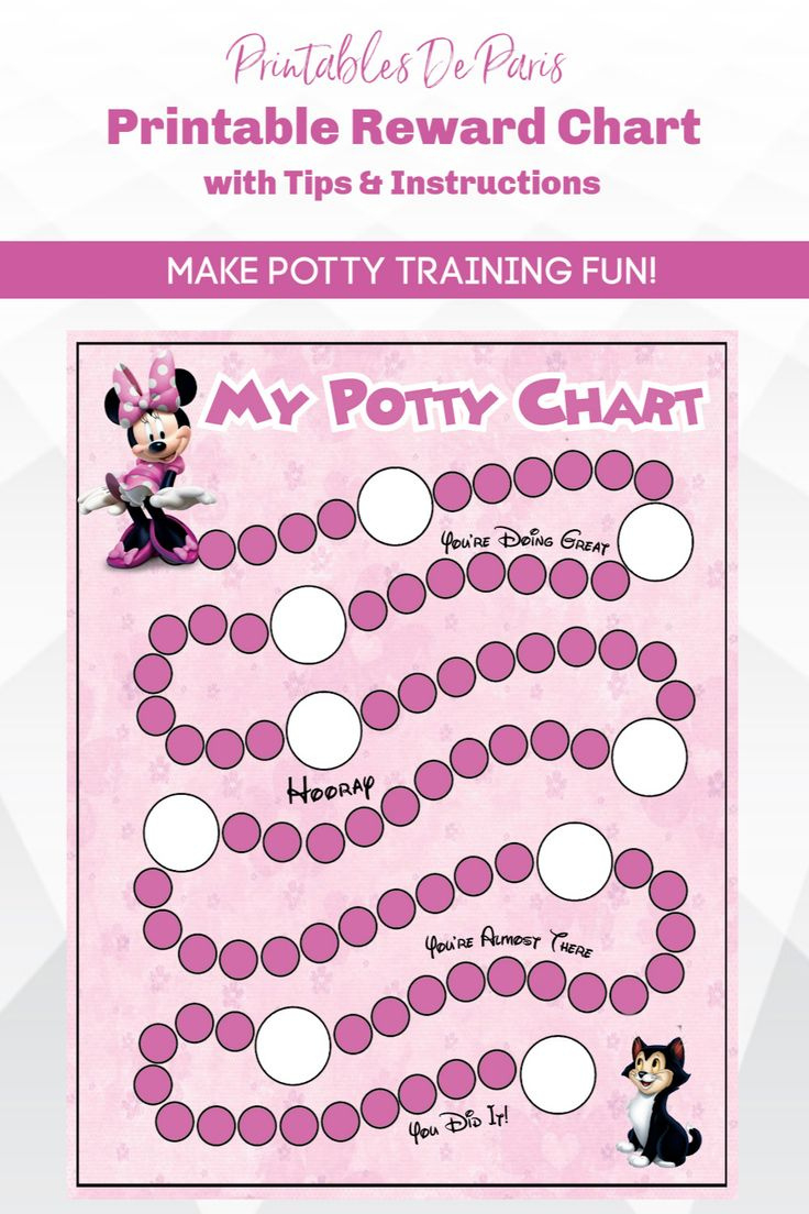 Minnie Potty Training Chart Printable Minnie Mouse Potty - Etsy intended for Minnie Mouse Potty Chart Printable Free