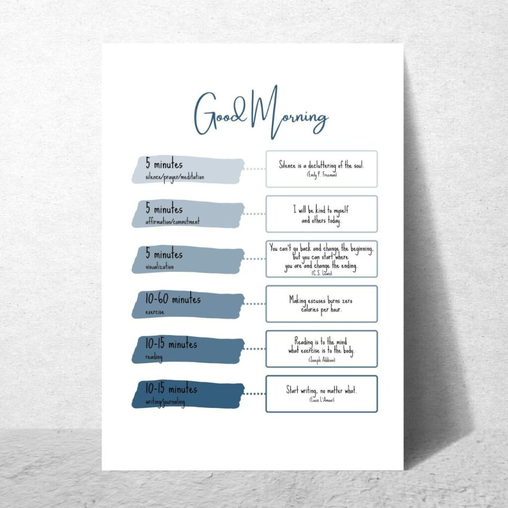 Miracle Morning Inspiration (Free Printable) - Must Love Lists for Miracle Morning Savers Printable