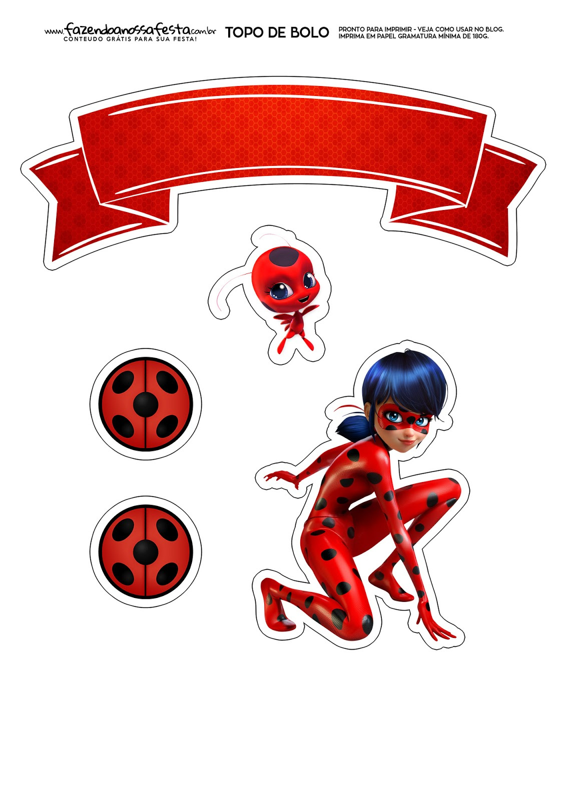 Miraculous Ladybug: Free Printable Cake Toppers. - Oh My Fiesta with regard to Miraculous Ladybug Printable Cake Topper