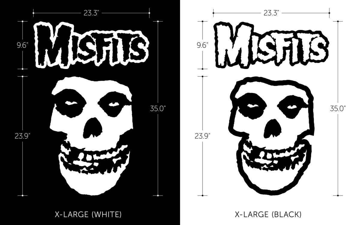 Misfits/ Crimson Ghost - Giant Vinyl Wall Decal (Matte) - Punk regarding Printable Misfits Pumpkin Stencil