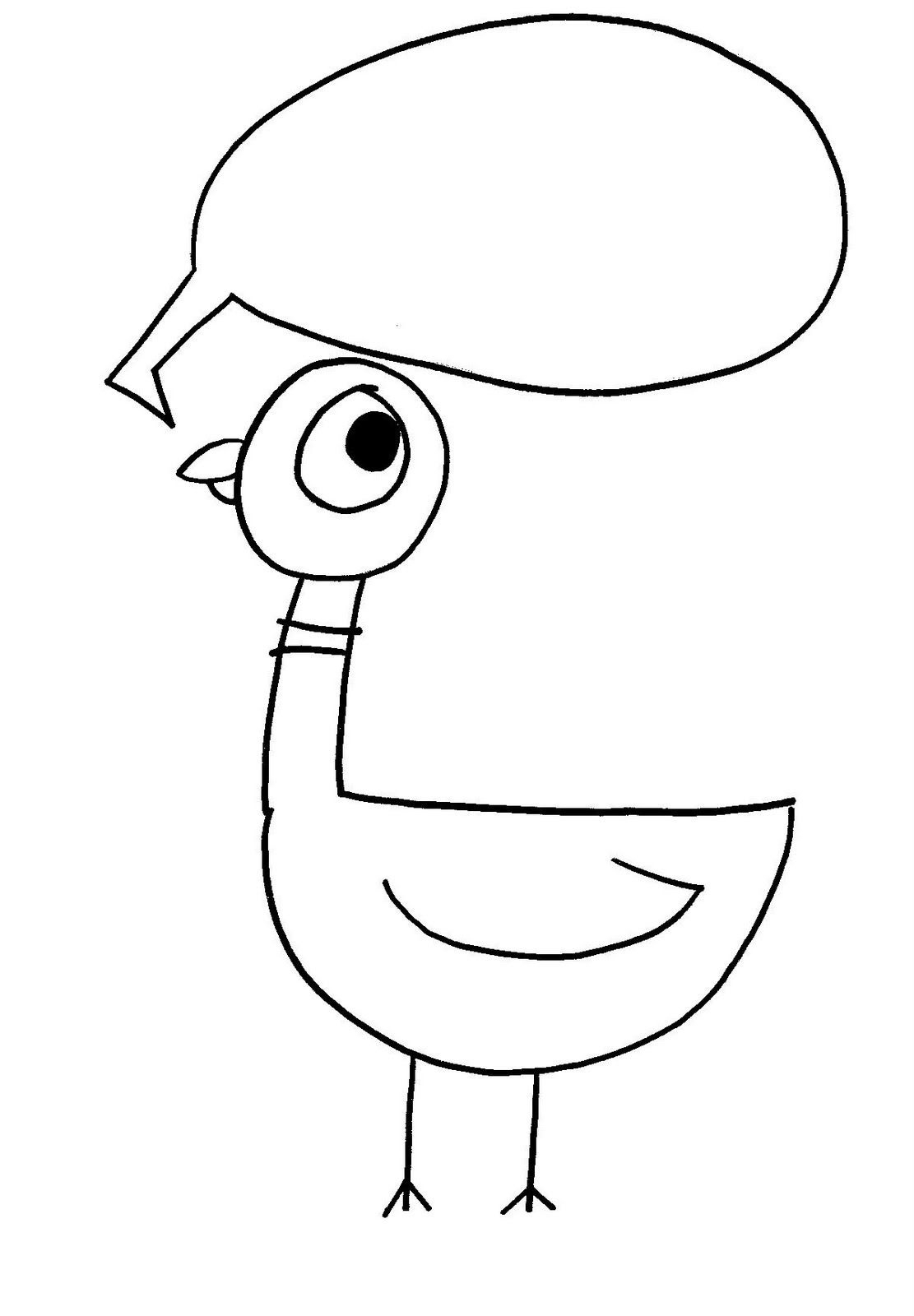 Mo Willems Coloring Pages Free inside Printable Mo Willems Pigeon Coloring Pages Free