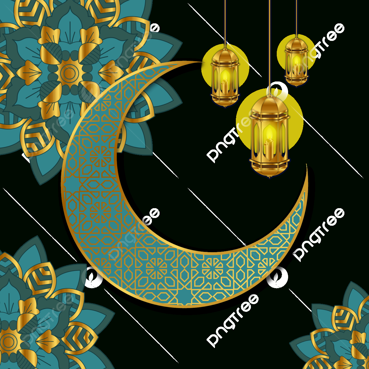 Moon Texture Ramadan Lantern For Eid Mubarak Vector, Ramadan, Moon inside Star Moon Decoration Ramadan Printable