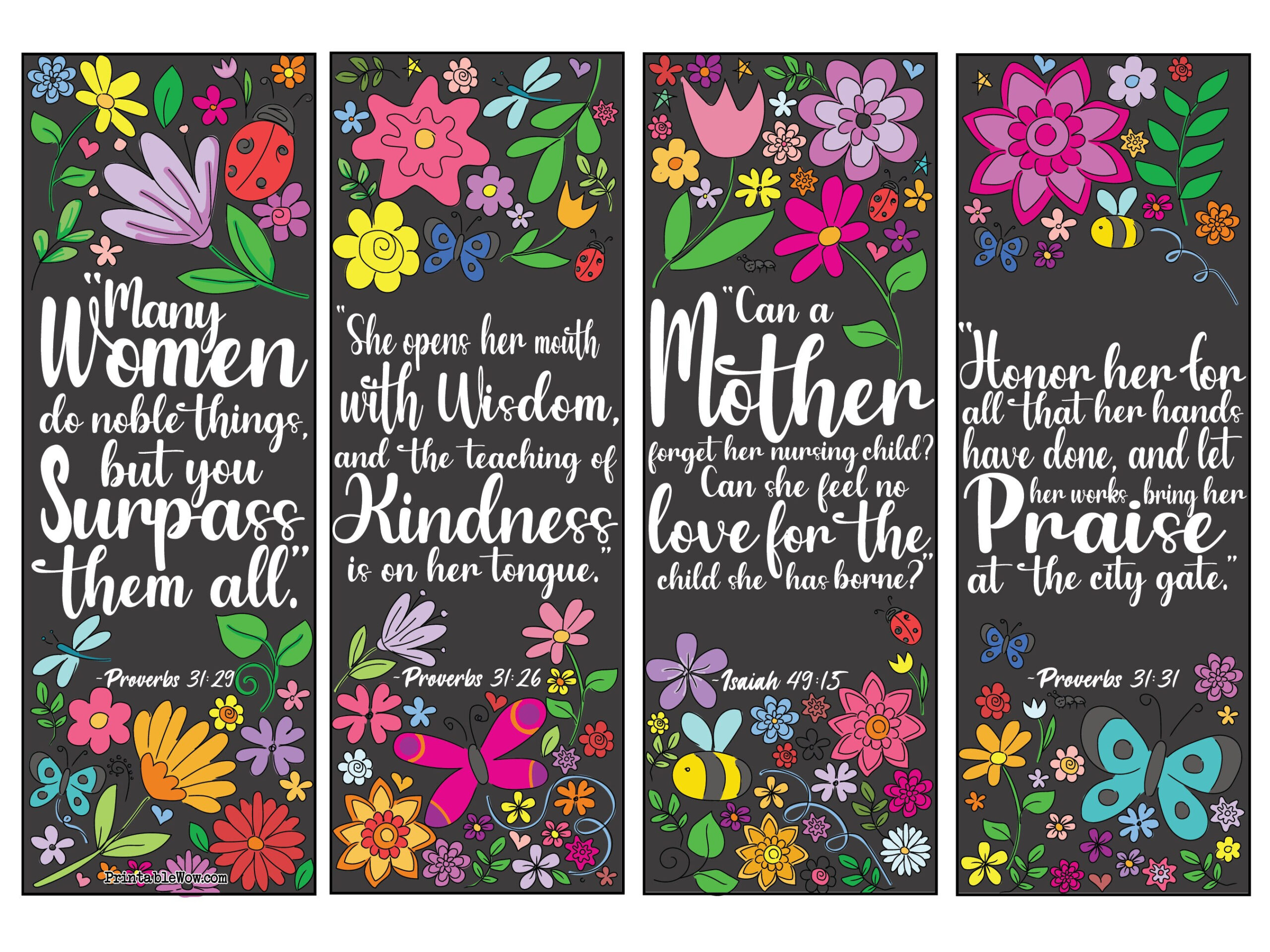 Mother S Day Quality Scripture regarding Mother&amp;#039;S Day Bookmarks Printable Free
