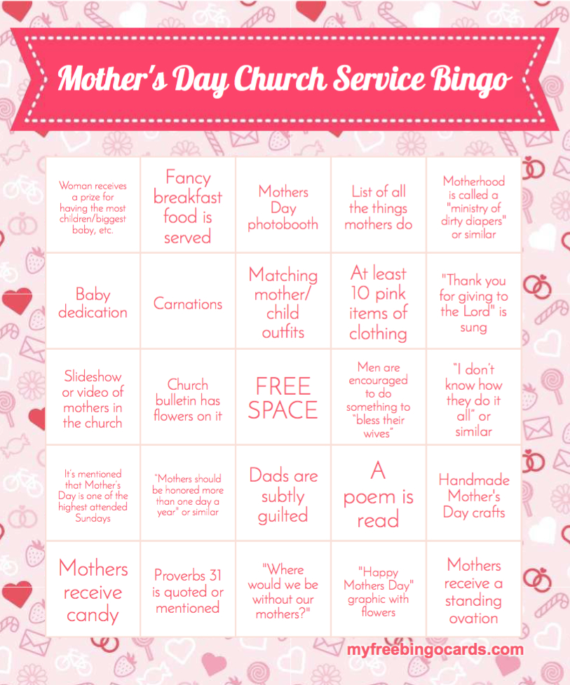 Mother&amp;#039;S Day Bingo — Erin Flippin King for Mothers Day Bingo Cards