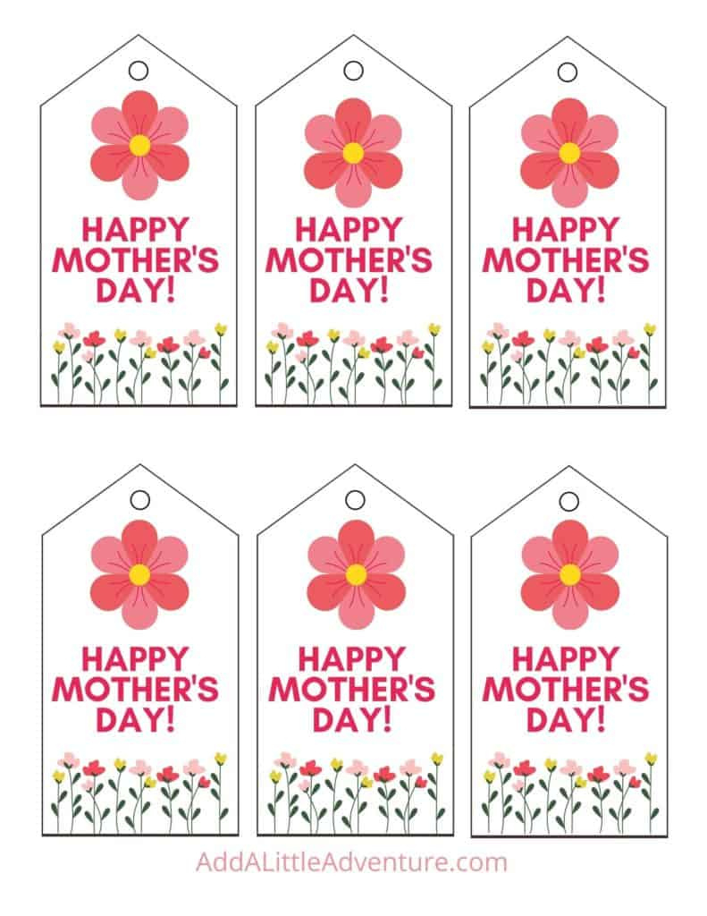 Mother&amp;#039;S Day Tags - Free Printables - Add A Little Adventure for Printable Mothers Day Tags