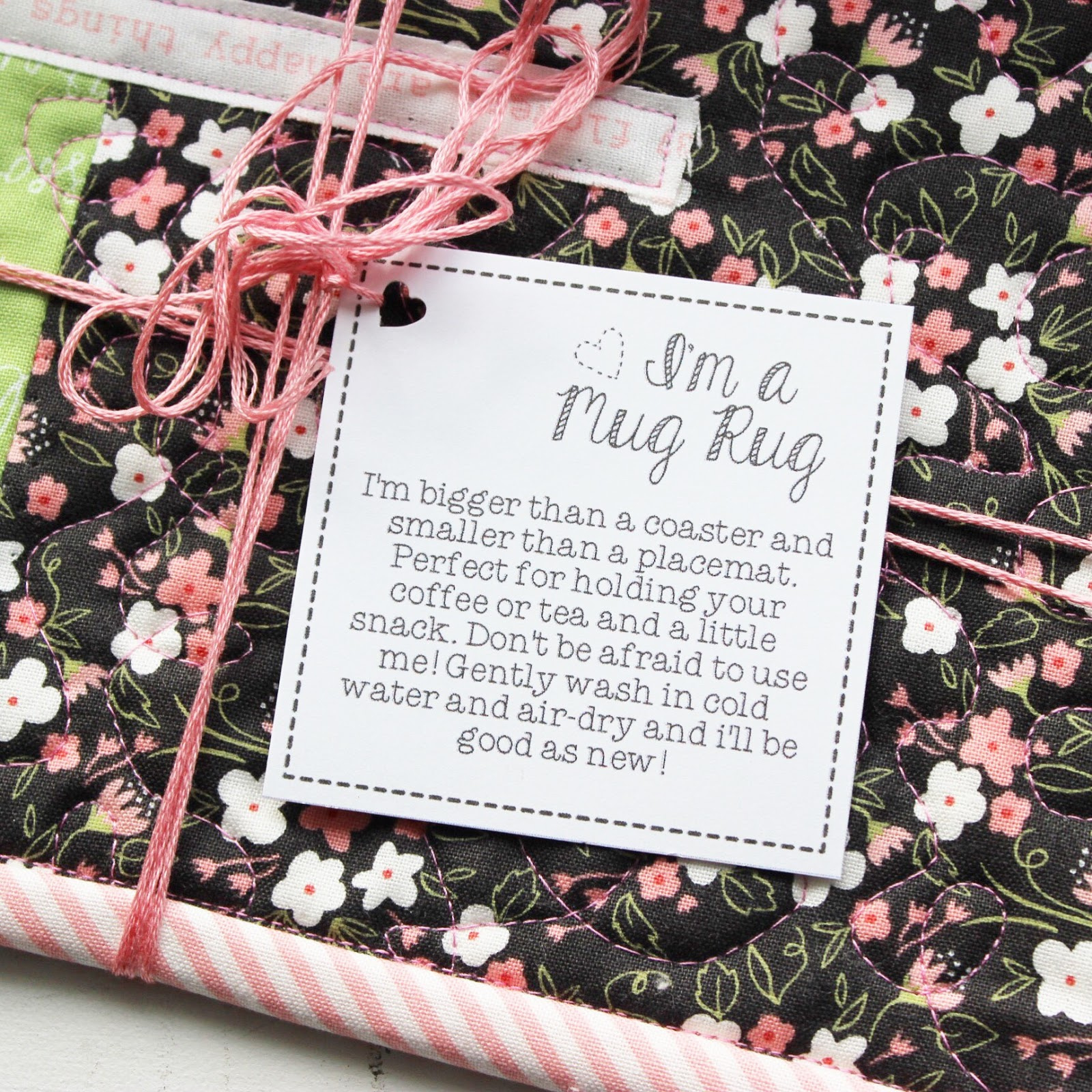 Mug Rug Printable Tags | Amista Baker with regard to Mug Rug Poem Free Printable