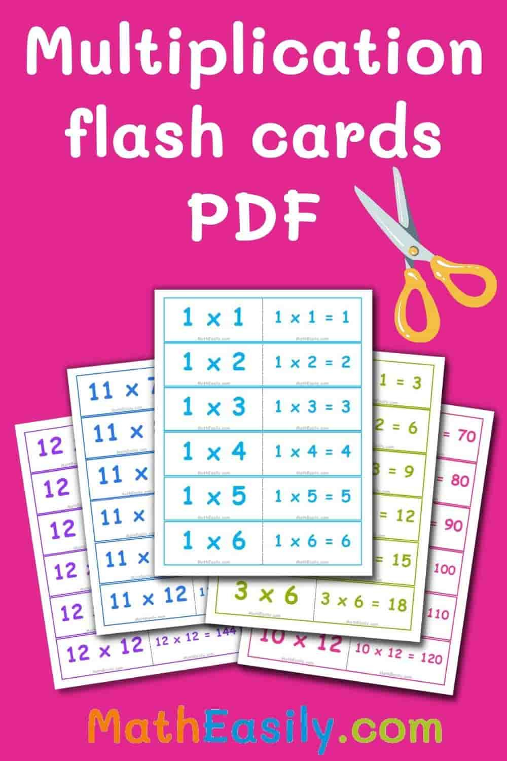 Multiplication Flash Cards Online 0-12 + Printables for Printable 130 Free Printable Multiplication Flash Cards