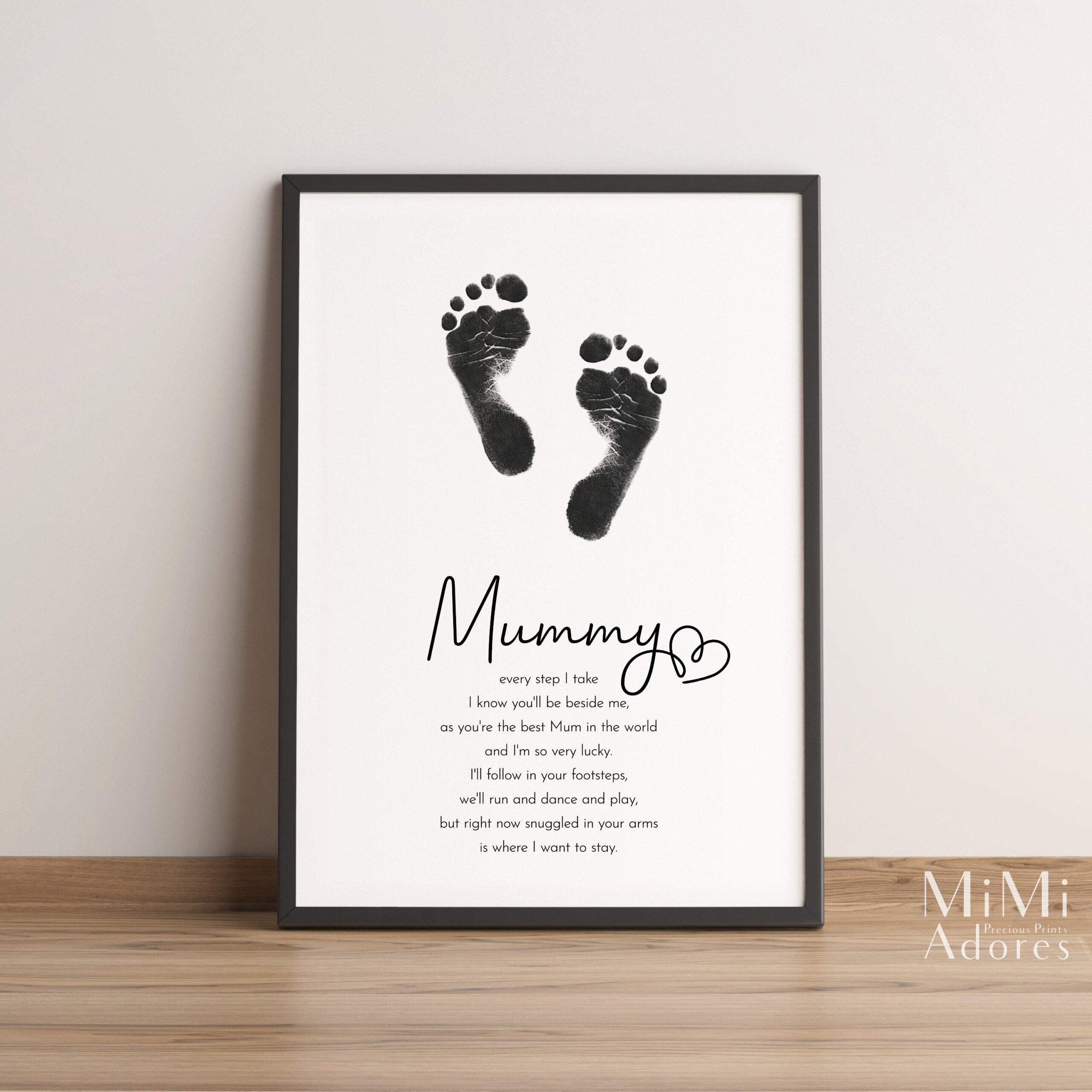 Mummy Footprint Poem | Following In Your Footsteps | Mothers Day inside Following in Daddy&amp;amp;#039;s Footsteps Printable