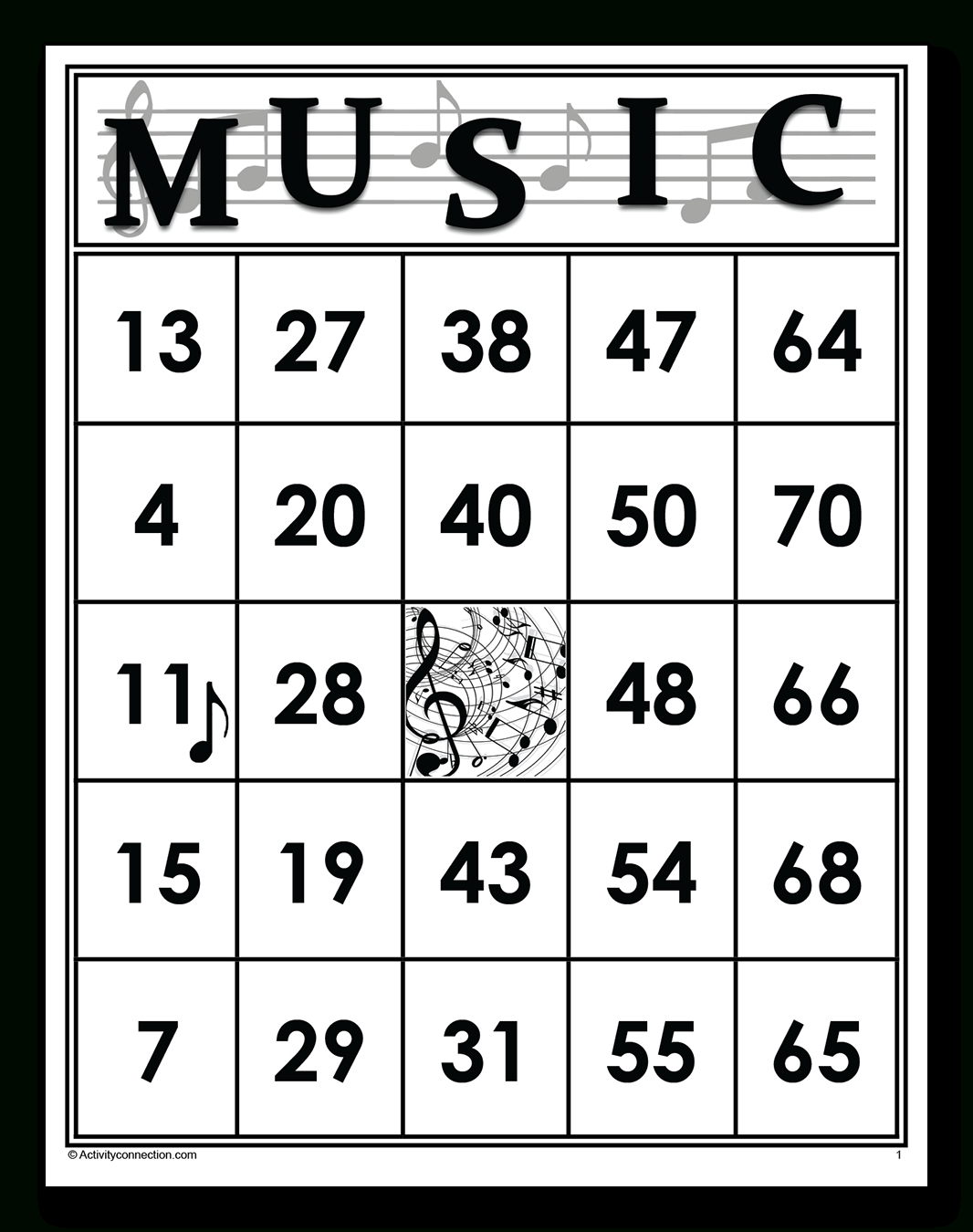 Music Bingo Cards (Printable) - Activity Connection within Music Bingo Cards Printables