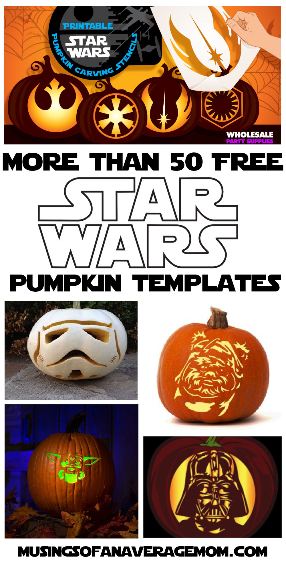 Musings Of An Average Mom: Free Star Wars Pumpkin Carving Templates with Printable Death Star Pumpkin Stencil