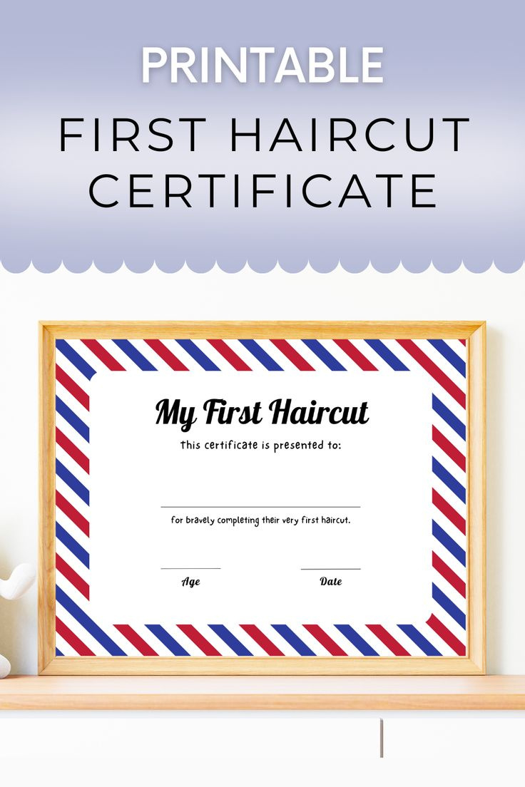 My First Haircut Certificate Printable First Haircut Keepsake with regard to Blank Free Printable First Haircut Certificate