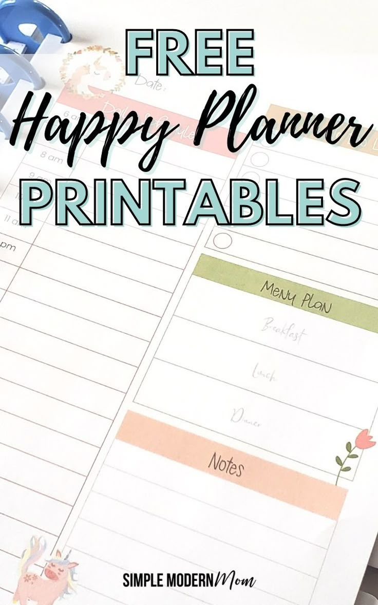 My Top 10 Free Happy Planner Printables intended for Free Printables For The Happy Planner