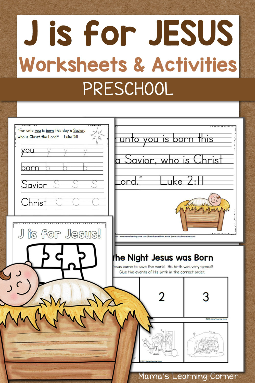 Nativity Worksheets For Preschool - Mamas Learning Corner intended for Printable Birth Of Jesus Worksheets