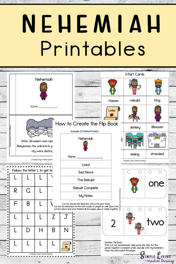 Nehemiah Printables with Printable Nehemiah Activity Sheets