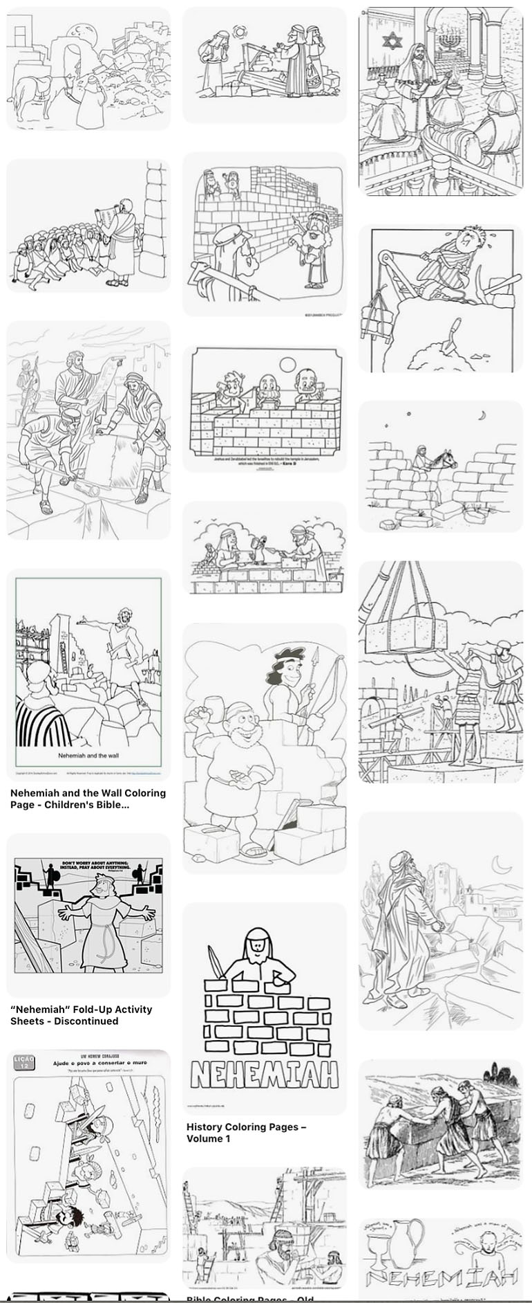 Nehemiah Rebuilds The Wall - Coloring Page - Sundayschoolist in Printable Nehemiah Activity Sheets