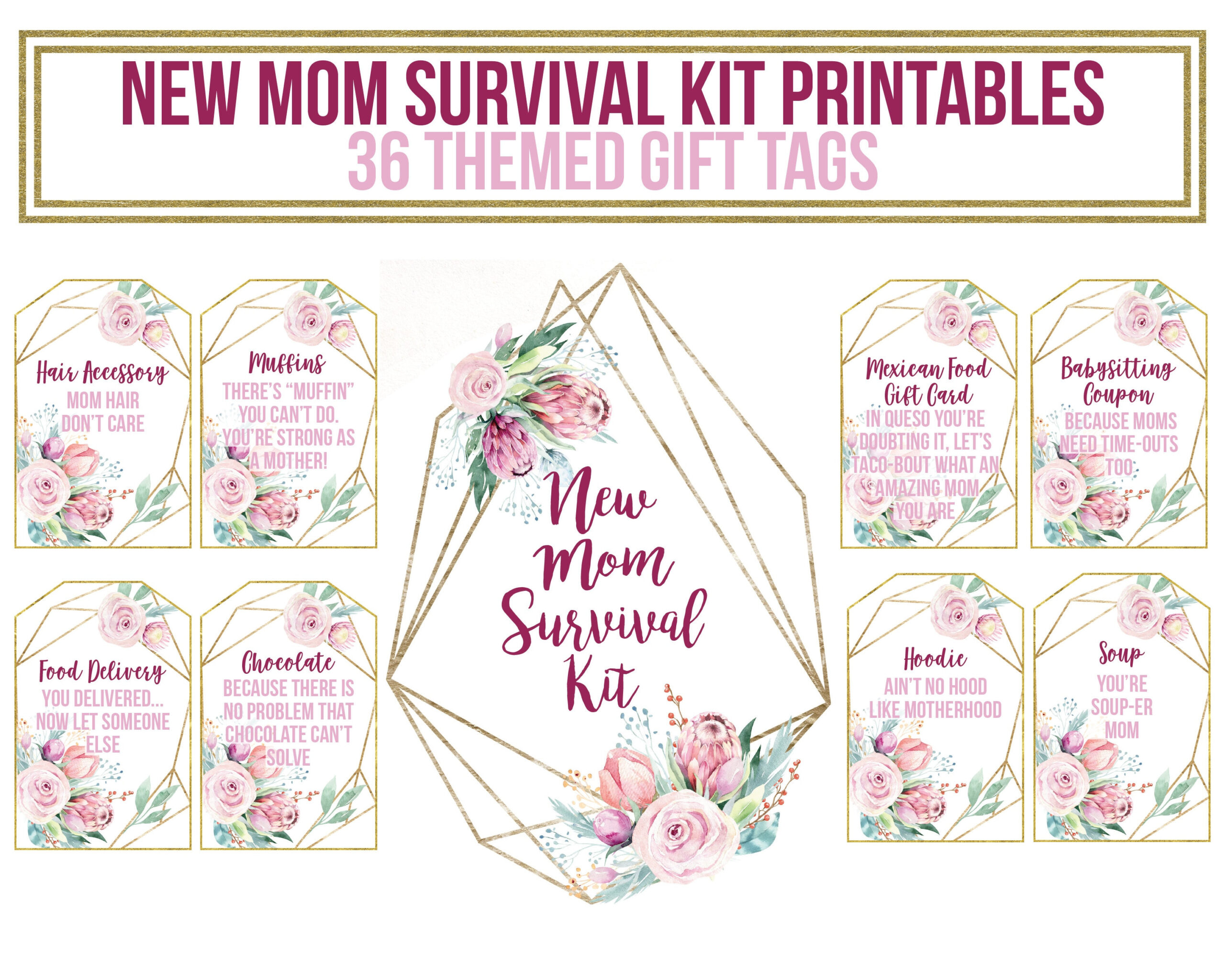 New Mom Survival Kit Printables - New Mom Survival Gift Basket regarding Mommy Survival Kit Printable