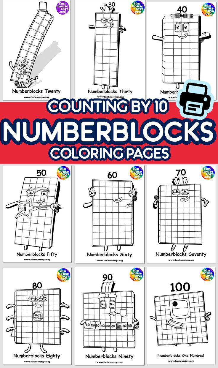 New Numberblocks 100 Available As Coloring Printable For Kids throughout Free Printable Numberblocks Coloring Pages 100