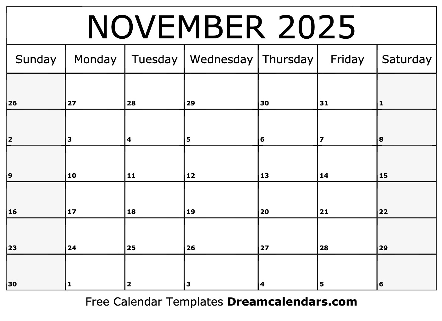 November 2025 Calendar - Free Printable With Holidays And Observances for Free Printable Nov 2025 Calendar