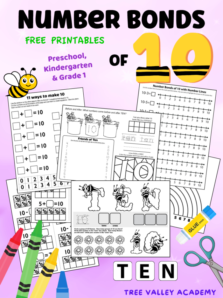 Number Bonds To 10 Worksheets - Tree Valley Academy throughout Printable Color By Making 10 Worksheet