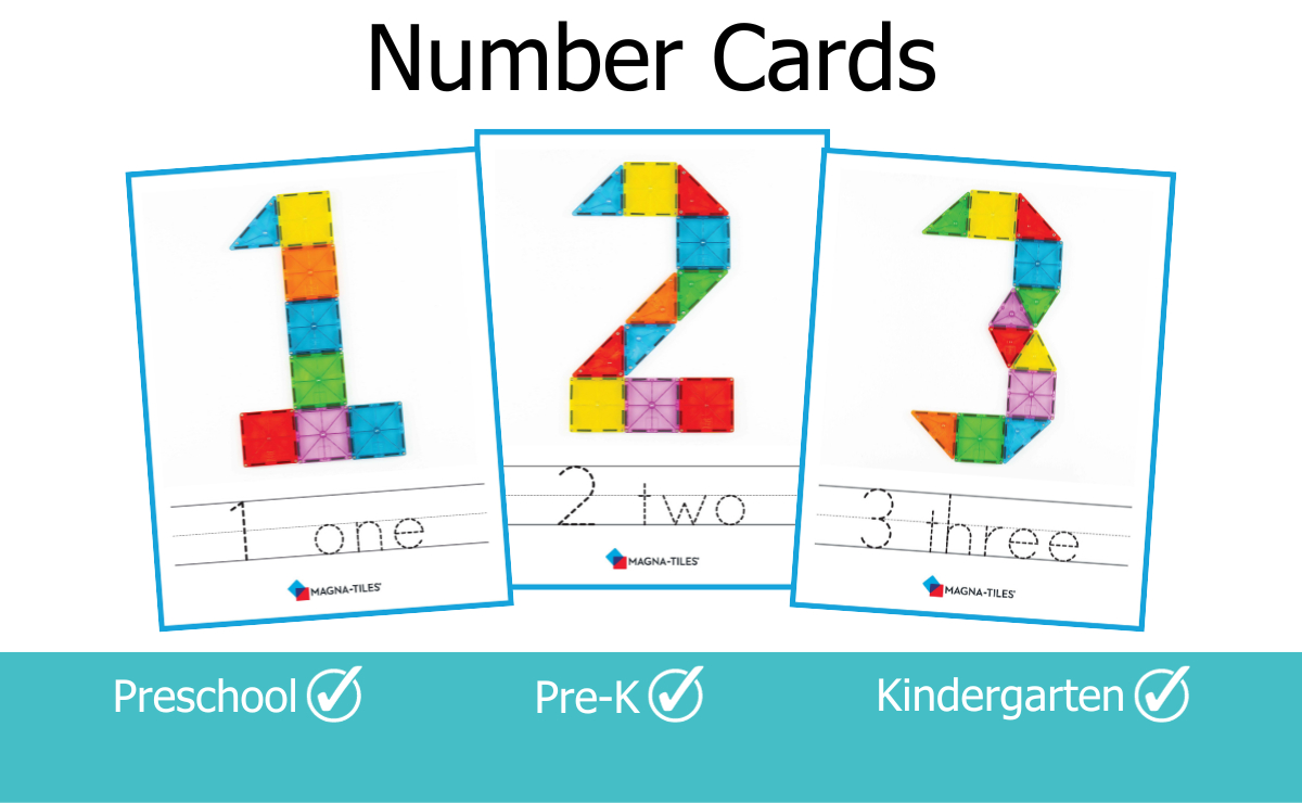 Number Cards - Magna-Tiles® pertaining to Free Magna Tile Printables