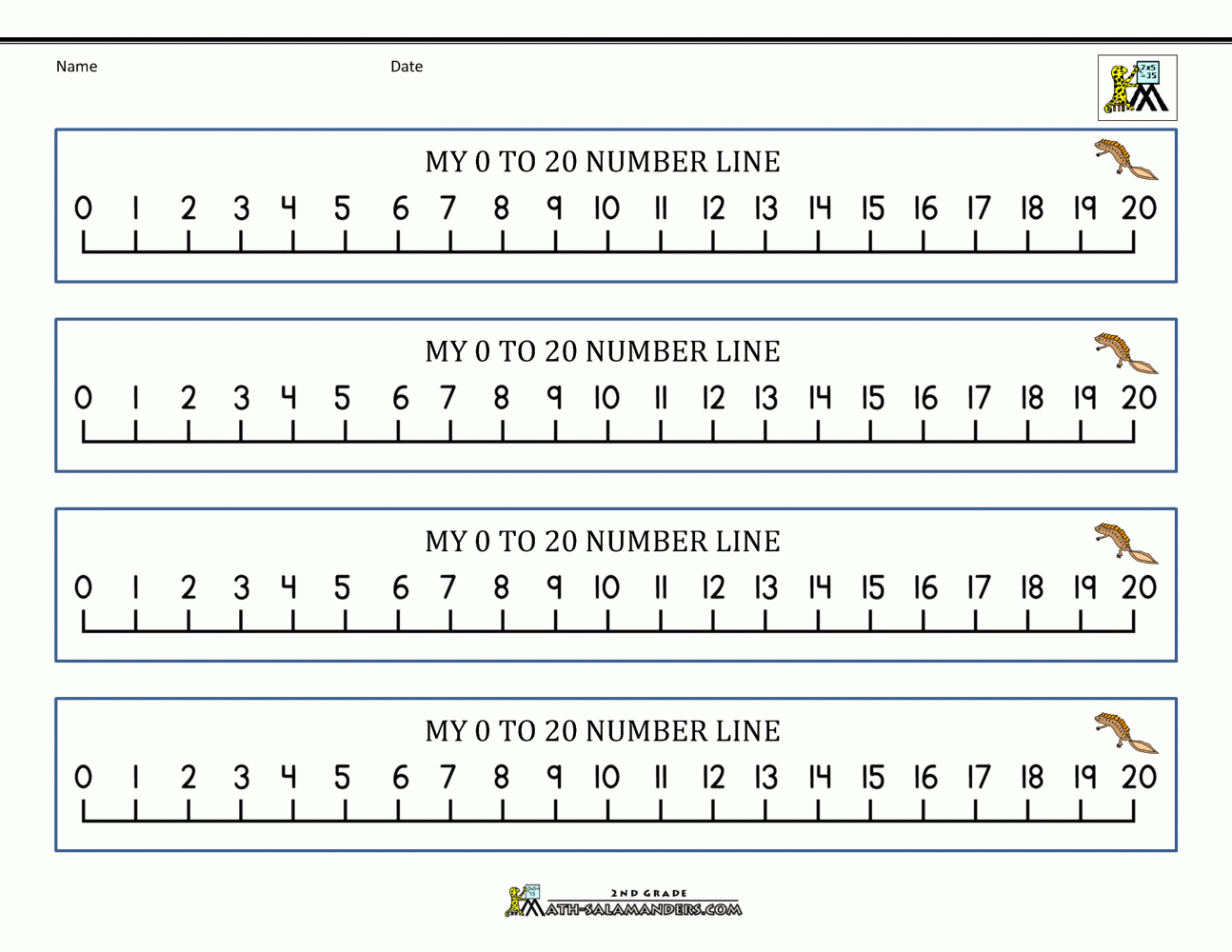 Number Line 0 To 20 regarding Number Line For Desk Printable