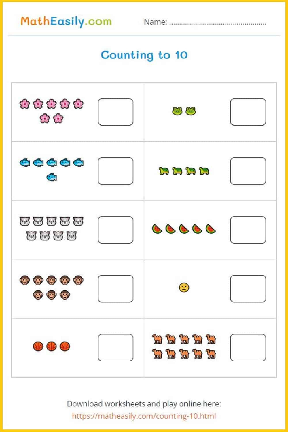 Number Recognition Games 1-10 Online + Worksheets within Identifying Numbers Worksheet Printable