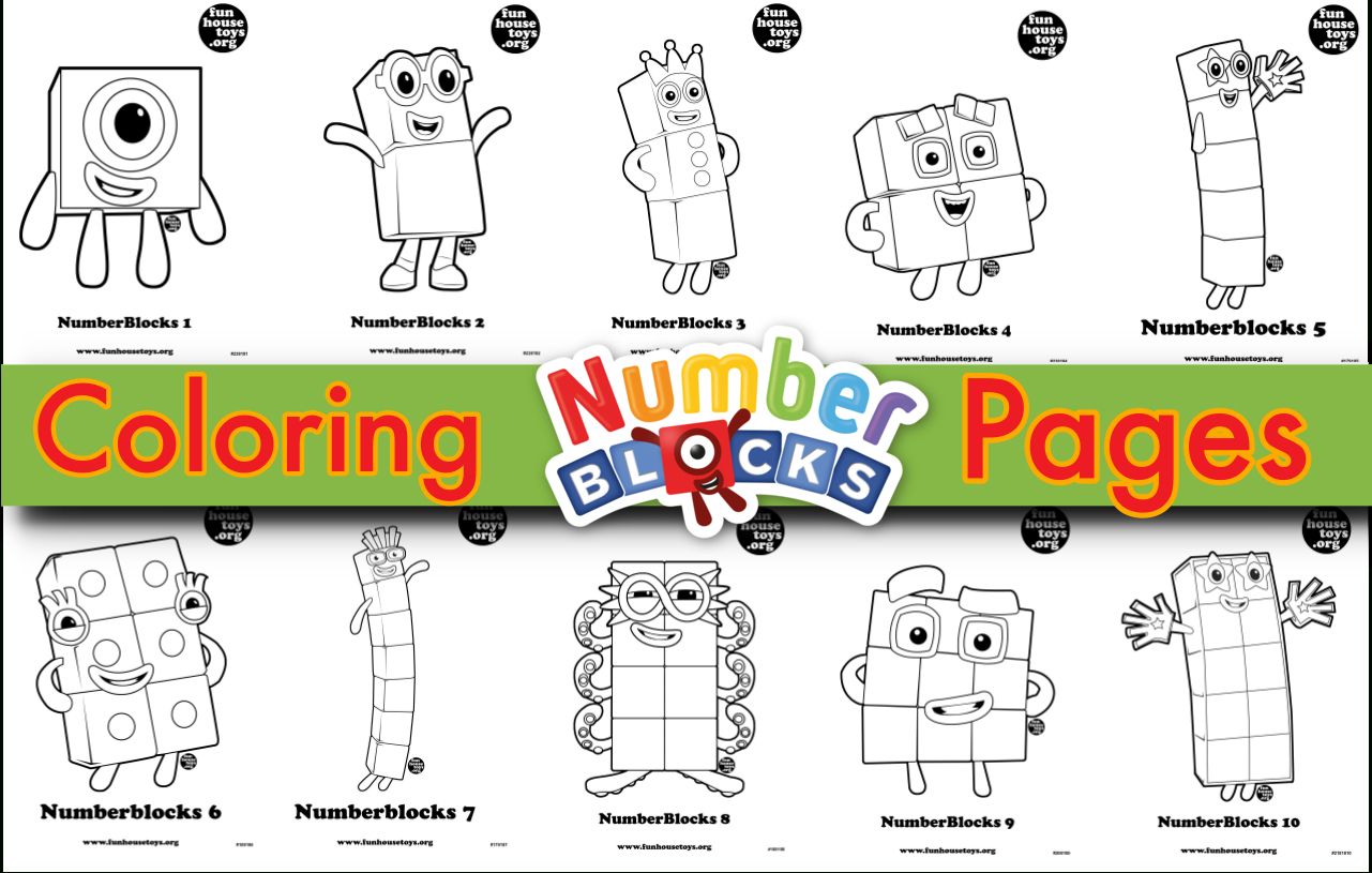 Numberblocks Printable Coloring Pages with Numberblocks Printables Free
