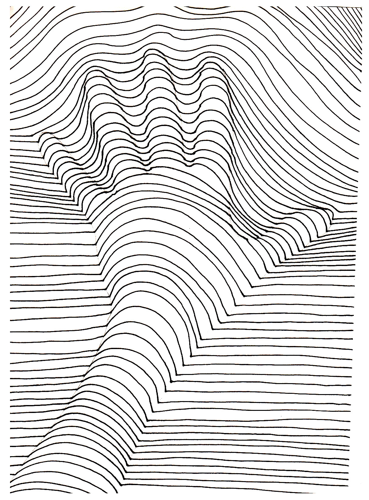 Op Art Illusion Optique Main - Optical Illusions (Op Art) Coloring pertaining to Optical Illusion Coloring Pages Free Printable