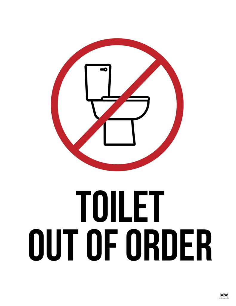 Out Of Order Signs - 25 Free Printable Signs | Printabulls regarding Bathroom Out of Order Sign Printable