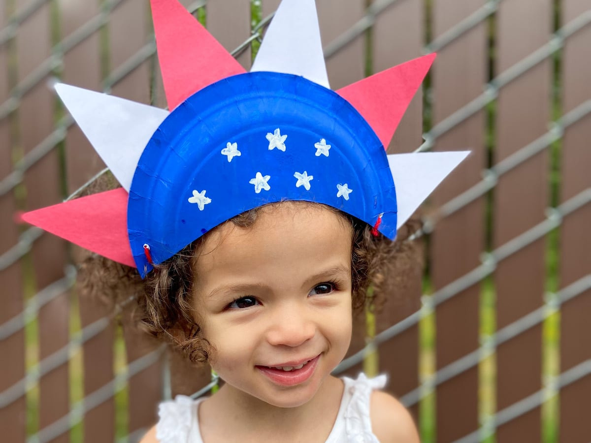 Patriotic Paper Plate Hat Craft For Fourth Of July - Raising with regard to 4th of July Hat Printable
